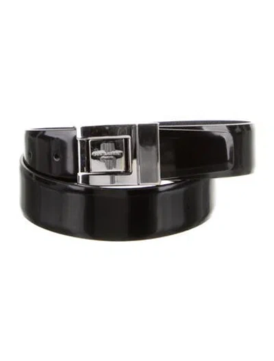 Pre-owned Saint Laurent Leather Belt In Black