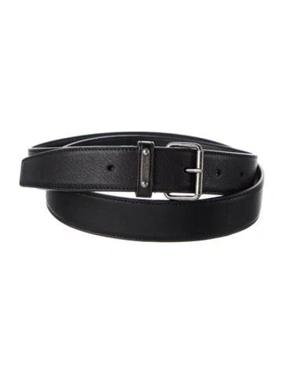 Pre-owned Saint Laurent Leather Belt In Black