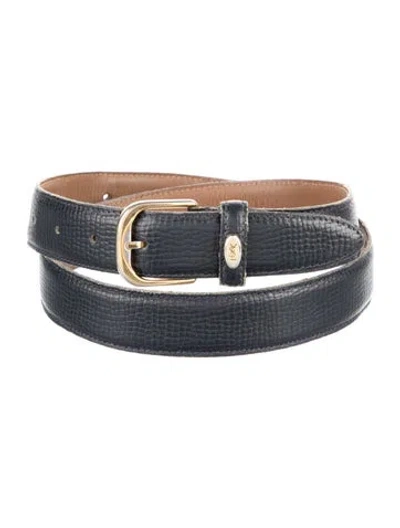 Pre-owned Saint Laurent Leather Belt In Black