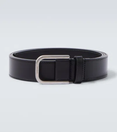 Saint Laurent Leather Belt In Black