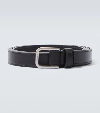Saint Laurent Leather Belt In Black