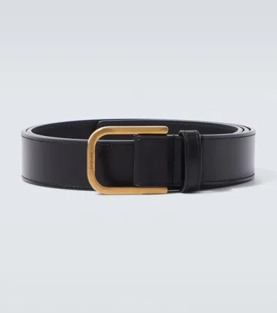 Saint Laurent Leather Belt In Black