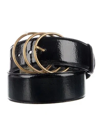 Pre-owned Saint Laurent Leather Belt In Black