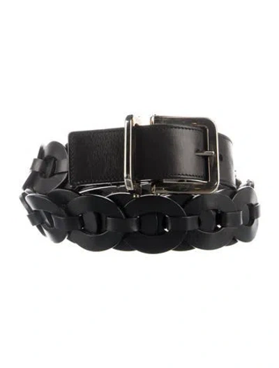 Pre-owned Saint Laurent Leather Belt In Black