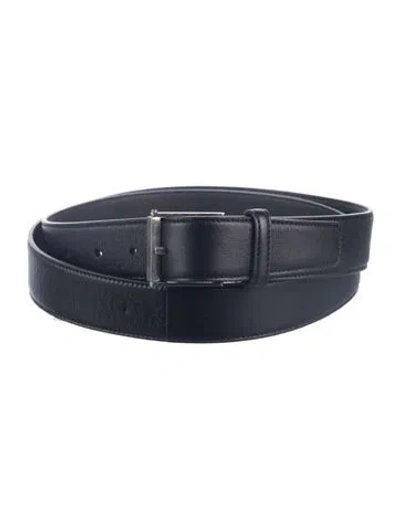 Pre-owned Saint Laurent Leather Belt In Black