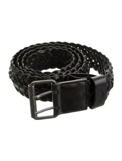 Pre-owned Saint Laurent Leather Belt In Black