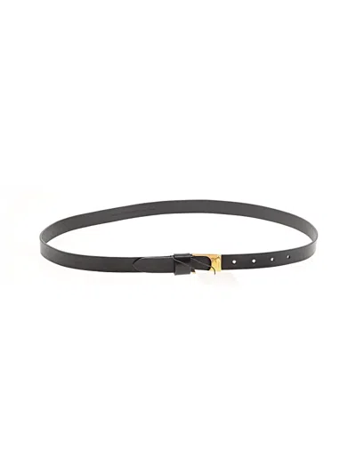 Saint Laurent Leather Belt In Black