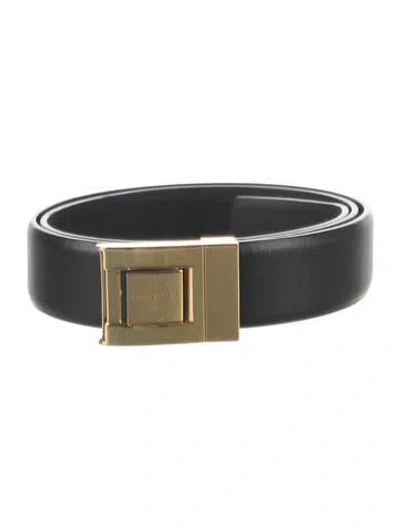 Pre-owned Saint Laurent Leather Belt In Black