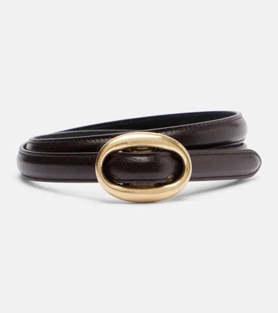 Saint Laurent Leather Belt In Black