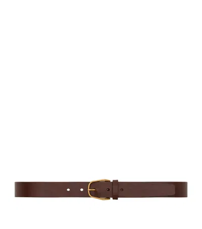 Saint Laurent Leather Belt In Brown