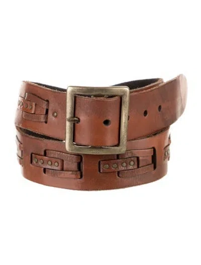 Pre-owned Saint Laurent Leather Belt In Brown