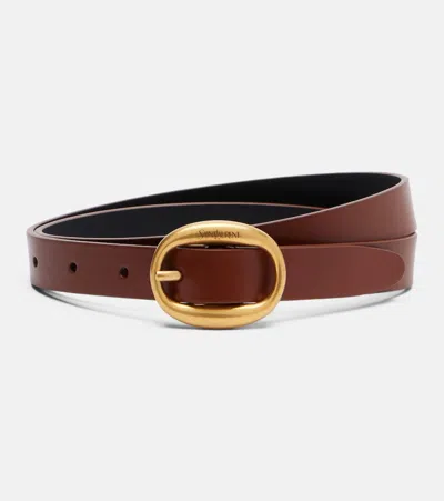 Saint Laurent Leather Belt In Brown