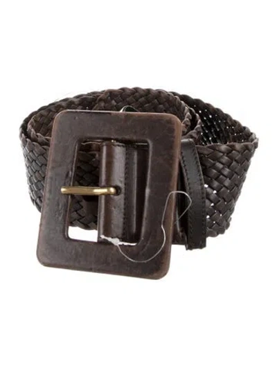 Pre-owned Saint Laurent Leather Belt In Brown