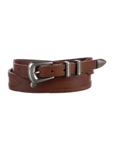 Pre-owned Saint Laurent Leather Belt In Brown