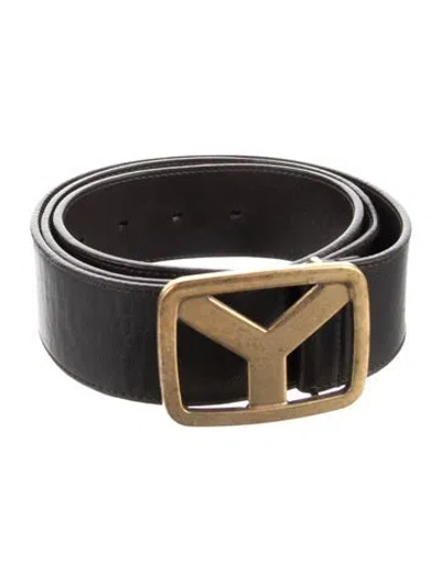 Pre-owned Saint Laurent Leather Belt In Brown