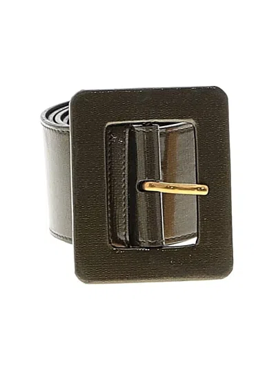 Pre-owned Saint Laurent Leather Belt In Gray