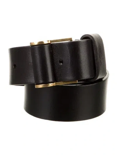 Pre-owned Saint Laurent Leather Belt Kit In Black