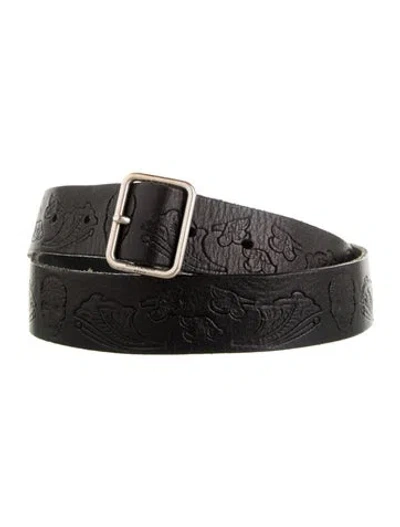 Pre-owned Saint Laurent Leather Belt Kit In Black