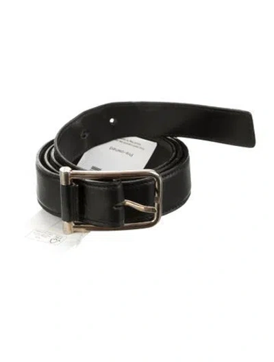 Pre-owned Saint Laurent Leather Belt Kit In Black