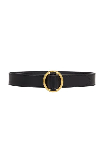 Saint Laurent Leather Belt In Nero