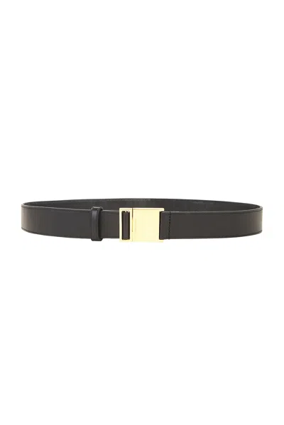 Saint Laurent Leather Belt In Nero