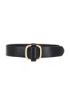 Saint Laurent Leather Belt In Nero