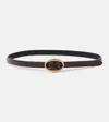 Saint Laurent Leather Belt In Red