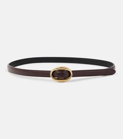 Saint Laurent Leather Belt In Red