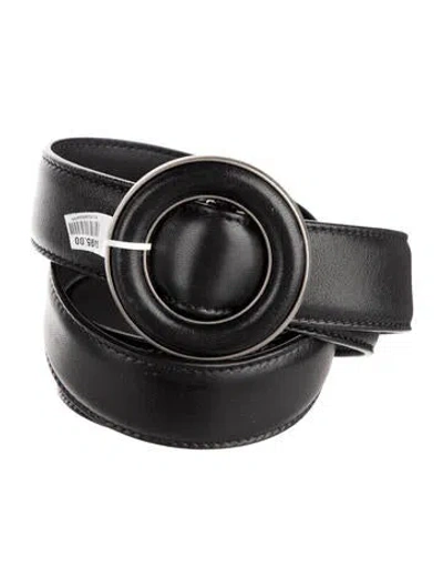 Pre-owned Saint Laurent Leather Belt W/ Tags In Black