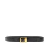 Saint Laurent Leather Belt With 'la 66' Buckle In Black