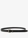 Saint Laurent Cassandre Belt With Silver-colored Buckle In Leather Man