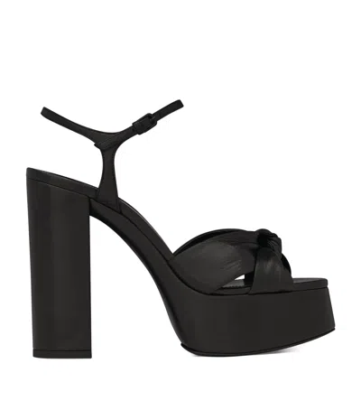 Saint Laurent Leather Bianca Sandals 85 In Black
