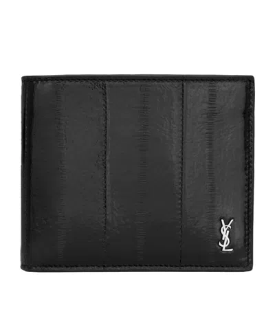 Saint Laurent Leather Bifold Wallet In Black