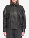 Saint Laurent Leather Bomber Jacket
