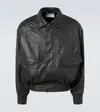 Saint Laurent Bomber Jacket In Bubbled Lambskin In Black