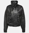 SAINT LAURENT LEATHER BOMBER JACKET