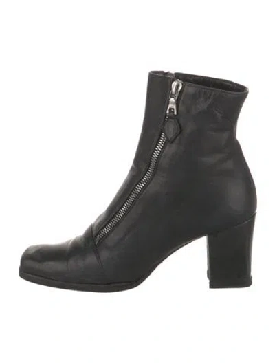 Pre-owned Saint Laurent Leather Boots In Black