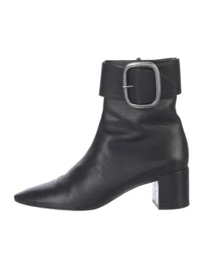 Pre-owned Saint Laurent Leather Boots In Black