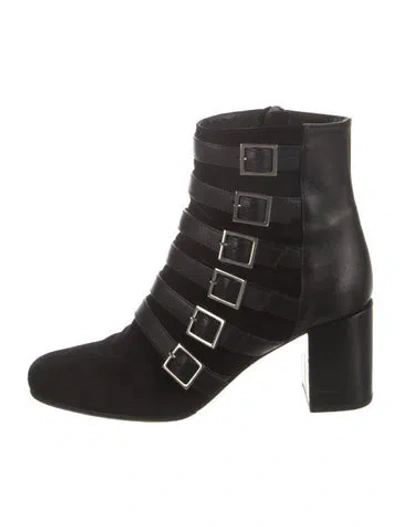 Pre-owned Saint Laurent Leather Boots In Black