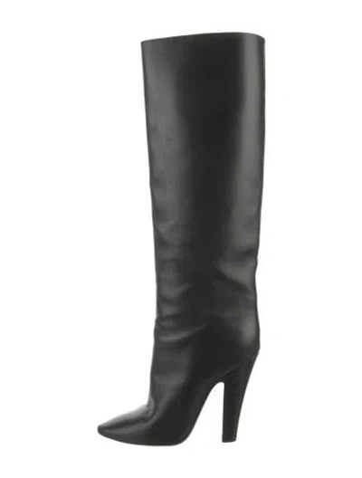 Pre-owned Saint Laurent Leather Boots In Black