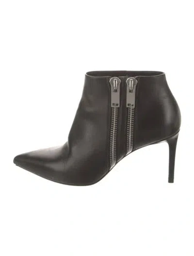 Pre-owned Saint Laurent Leather Boots In Black