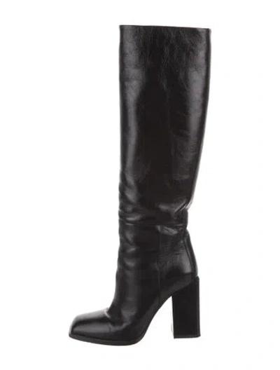 Pre-owned Saint Laurent Leather Boots In Black