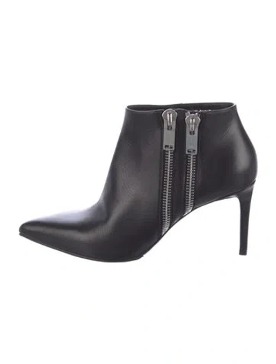 Pre-owned Saint Laurent Leather Boots In Black
