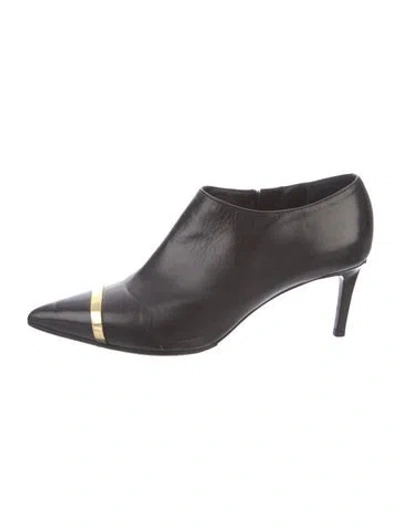 Pre-owned Saint Laurent Leather Boots In Black