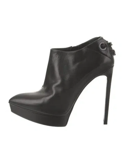 Pre-owned Saint Laurent Leather Boots In Black