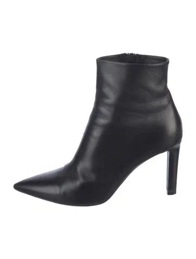 Pre-owned Saint Laurent Leather Boots In Black