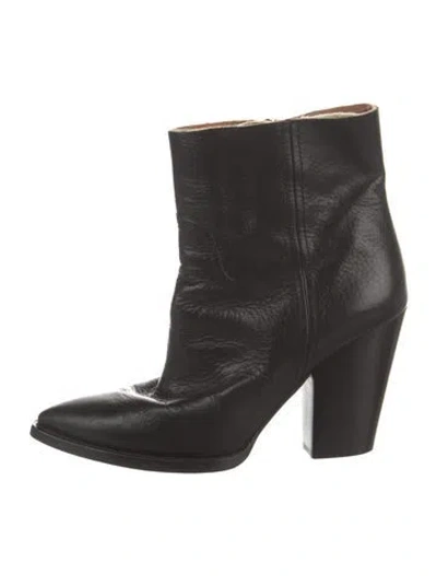 Pre-owned Saint Laurent Leather Boots In Black