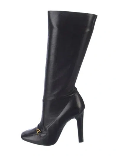 Pre-owned Saint Laurent Leather Boots In Black