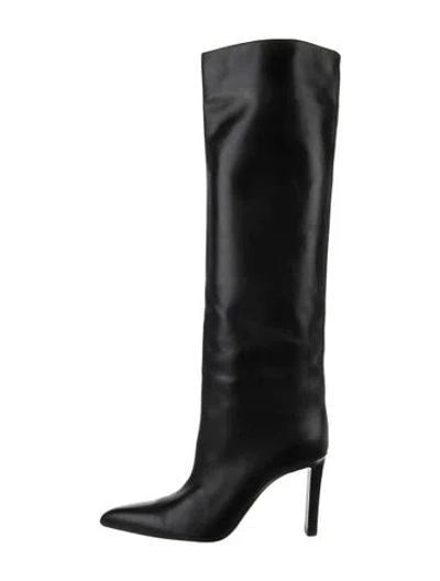 Pre-owned Saint Laurent Leather Boots In Black