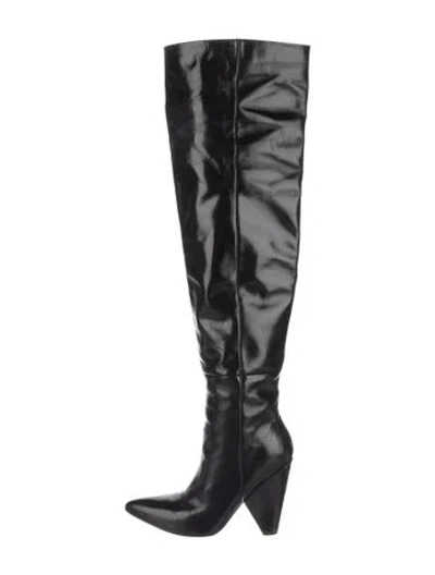 Pre-owned Saint Laurent Leather Boots In Black